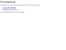 Tablet Screenshot of eva.onegeek.org